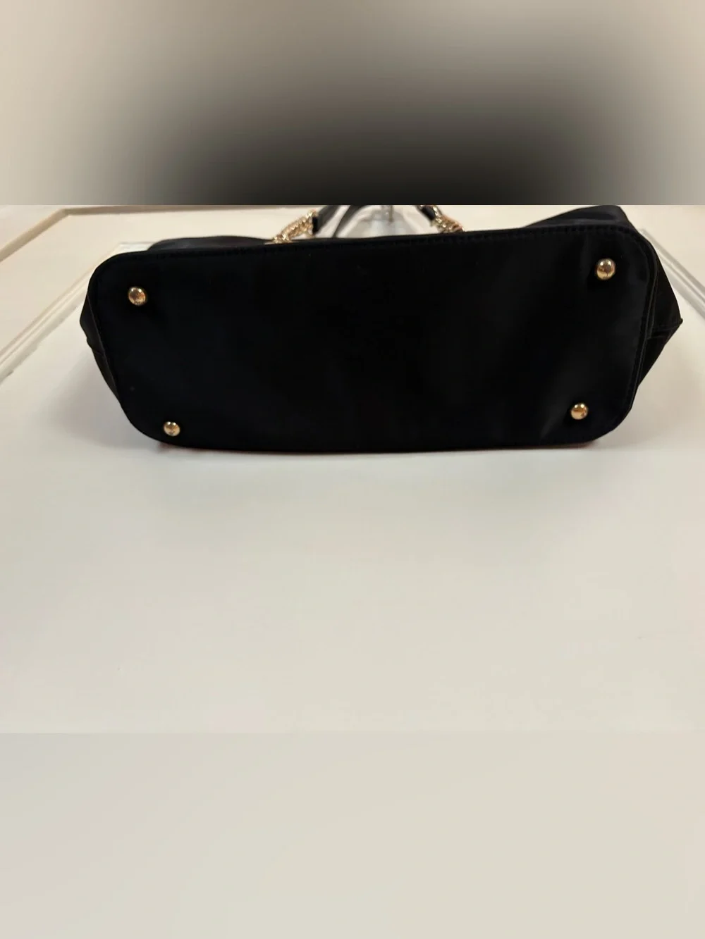 NEW Calvin Klein Black Chain-Handle Microfiber Tote Shoulder Bag / Purse